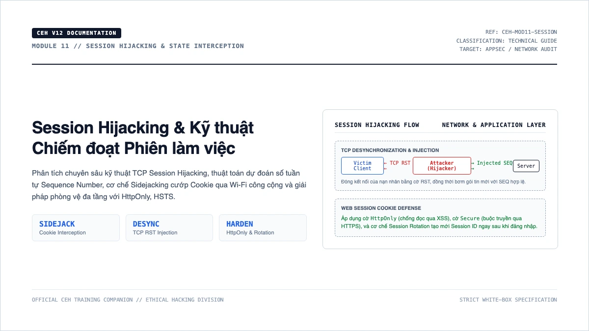 CEH Module 11: Session Hijacking và kỹ thuật chiếm đoạt phiên làm việc