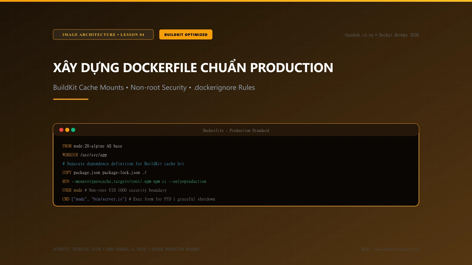 Xây dựng Dockerfile Chuẩn Production: BuildKit, Caching & Best Practices