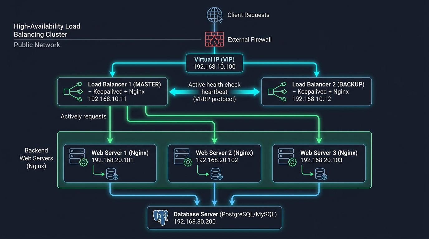 Mô hình Kiến trúc High-Availability Load Balancing Cluster